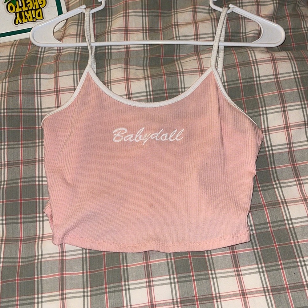 Pink Babydoll Crop Top